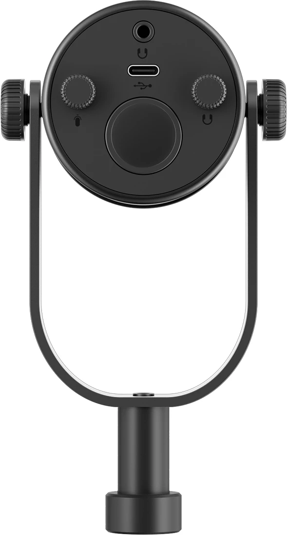 Mikrofon studio BOYA CastMic P60, dinamik kardioid, USB-C/XLR, 48kHz/24-bit, set me shockmount dhe 2 windscreens, i zi
