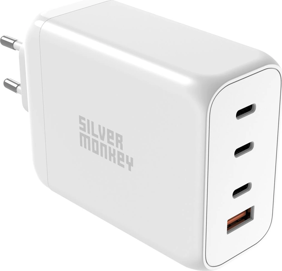 Karikues muri Silver Monkey SMA154, 200W, 3x USB-C PD, 1x USB-A QC 3.0, i bardhë