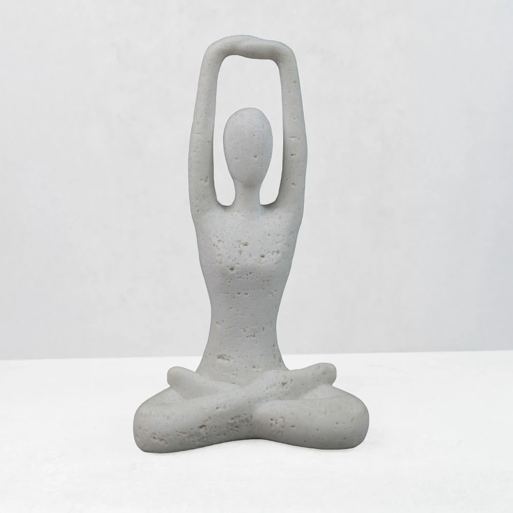 Dekor trup MORPH V, rrëshirë, e bardhë, 12.5x8x21cm