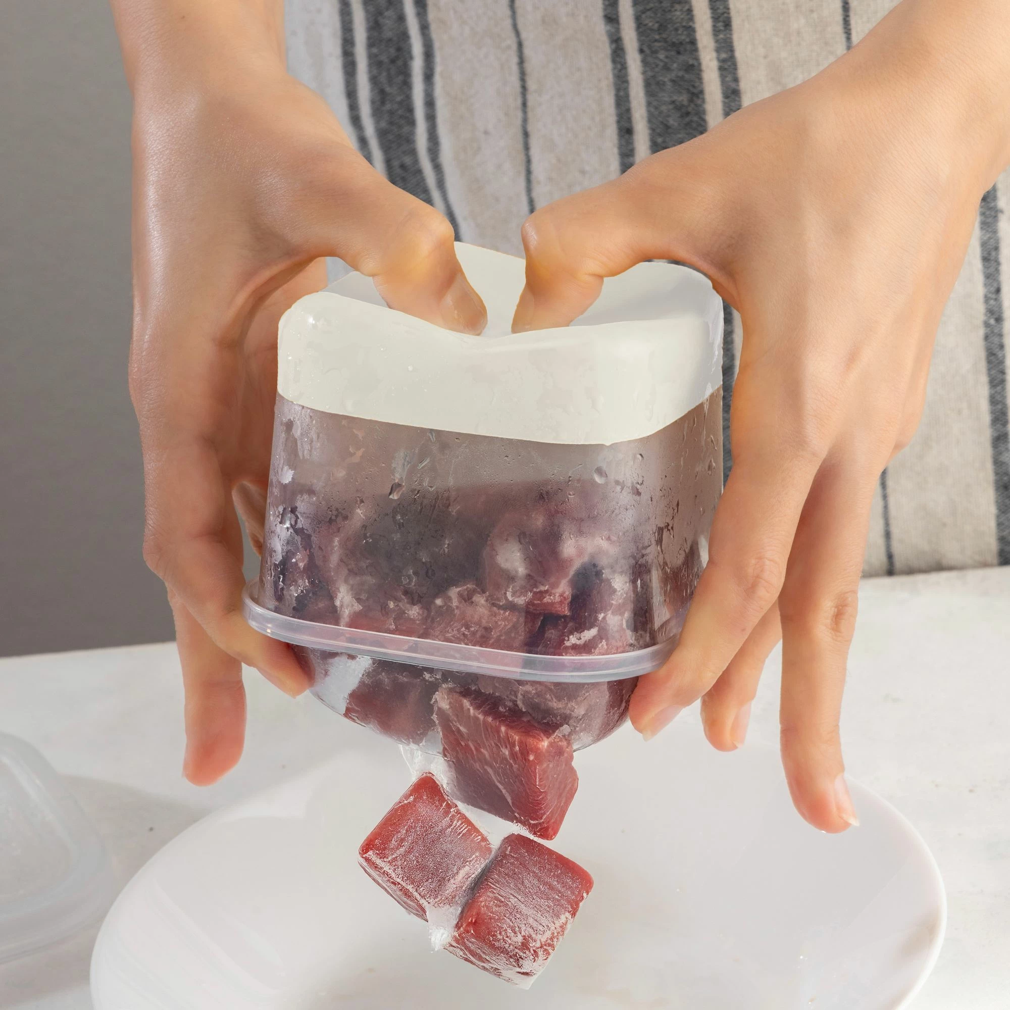 Set organizues për frigorifer (4 copë), Hermia, 4A, ngjyrë gri