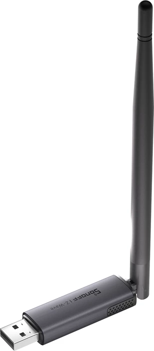 Gateway USB Z-Wave 800 Sonoff Dongle-PZG23, antenë e jashtme 2 dBi, Z-Wave Long Range, set me kabllo USB, gri e errët