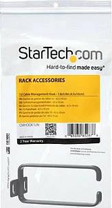 Unazë menaxhimi kabllosh për rack serveri StarTech CMHOOK1UN, 1U, 4.5x10cm, e zezë