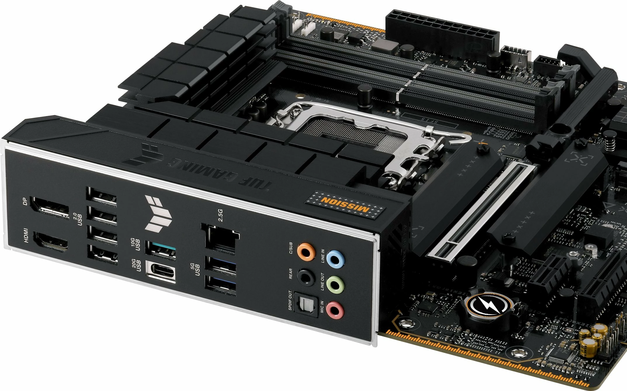 Pllakë amë Asus TUF GAMING B760M-PLUS II Micro ATX, Intel B760, DDR5, PCIe 4.0, 2.5GbE