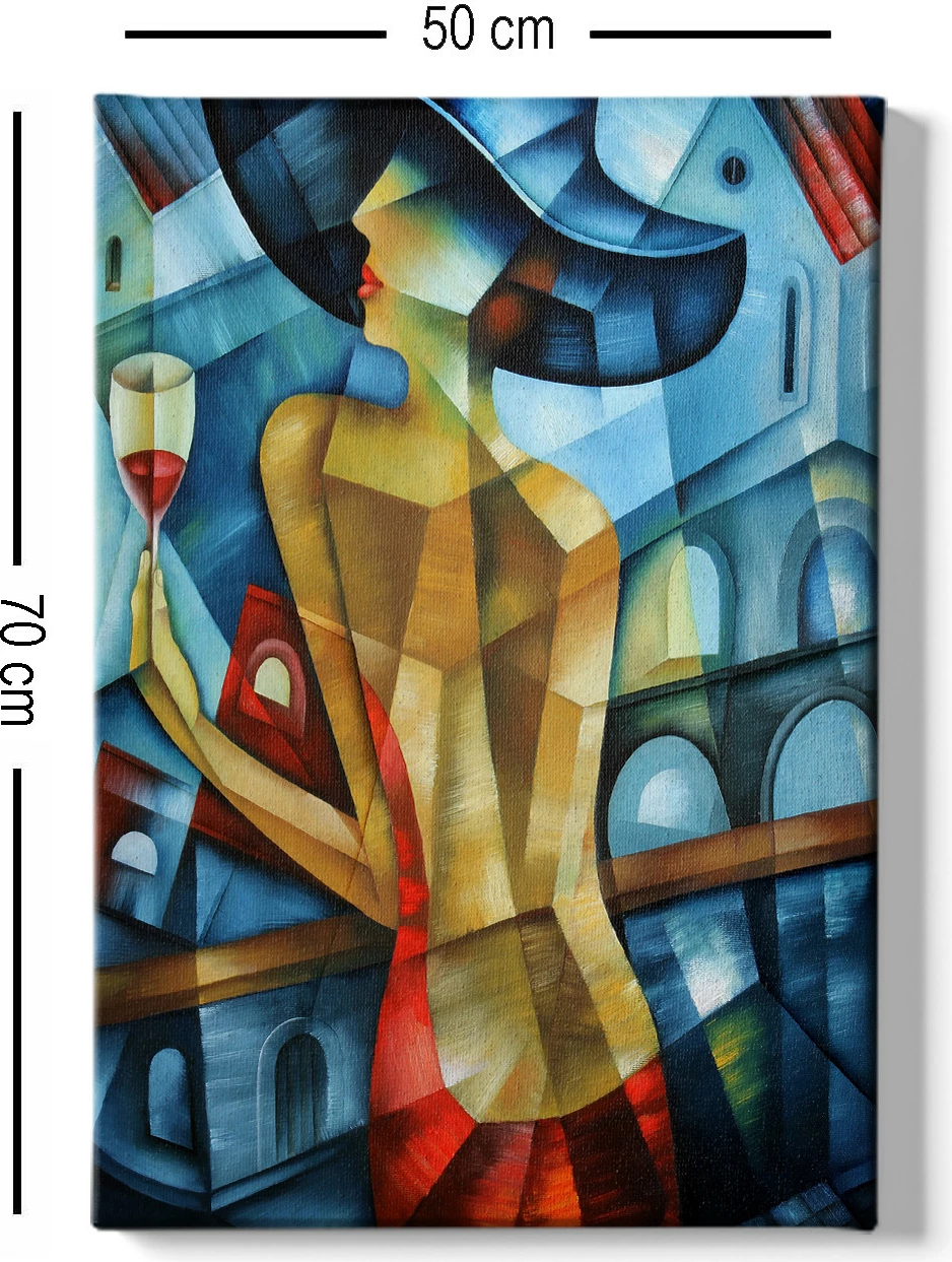 Pikturë dekorative në kanavacë, shumëngjyrëshe, kornizë druri, 50x70cm