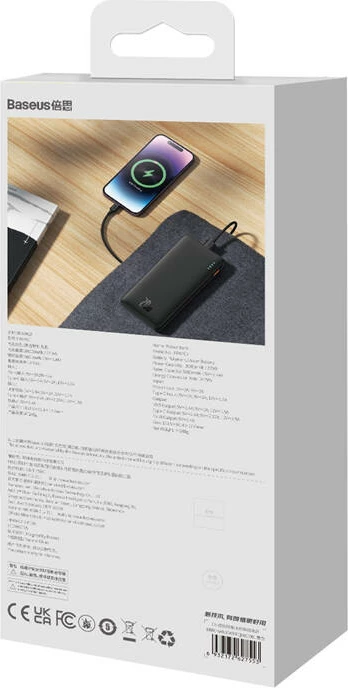 Powerbank Baseus Airpow 10000mAh, 20W, e zezë 5