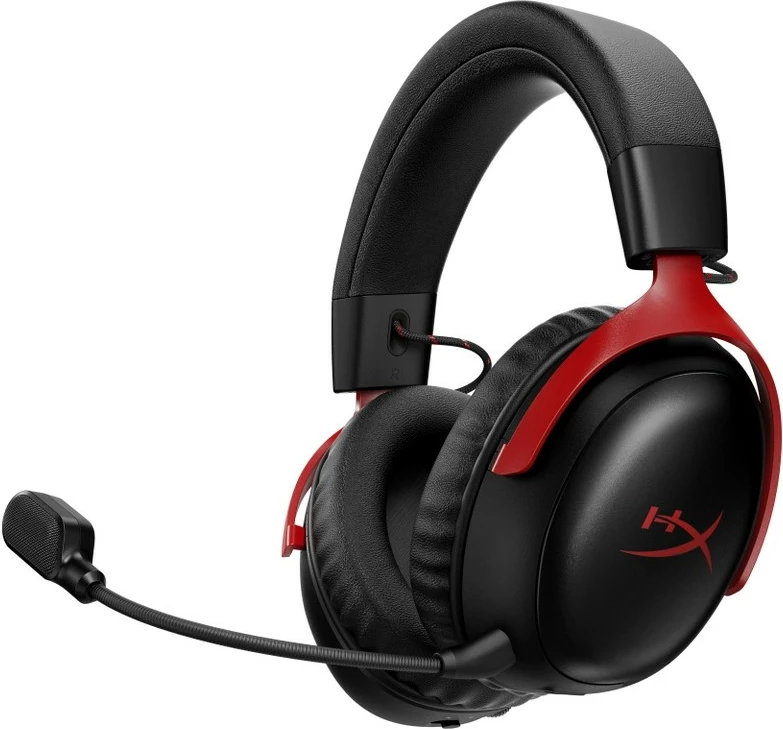Kufje gaming wireless HyperX Cloud III S A59Z0AA, Bluetooth 5.3 + 2.4 GHz, DTS Headphone:X, bateri deri 120h, e zezë-kuqe