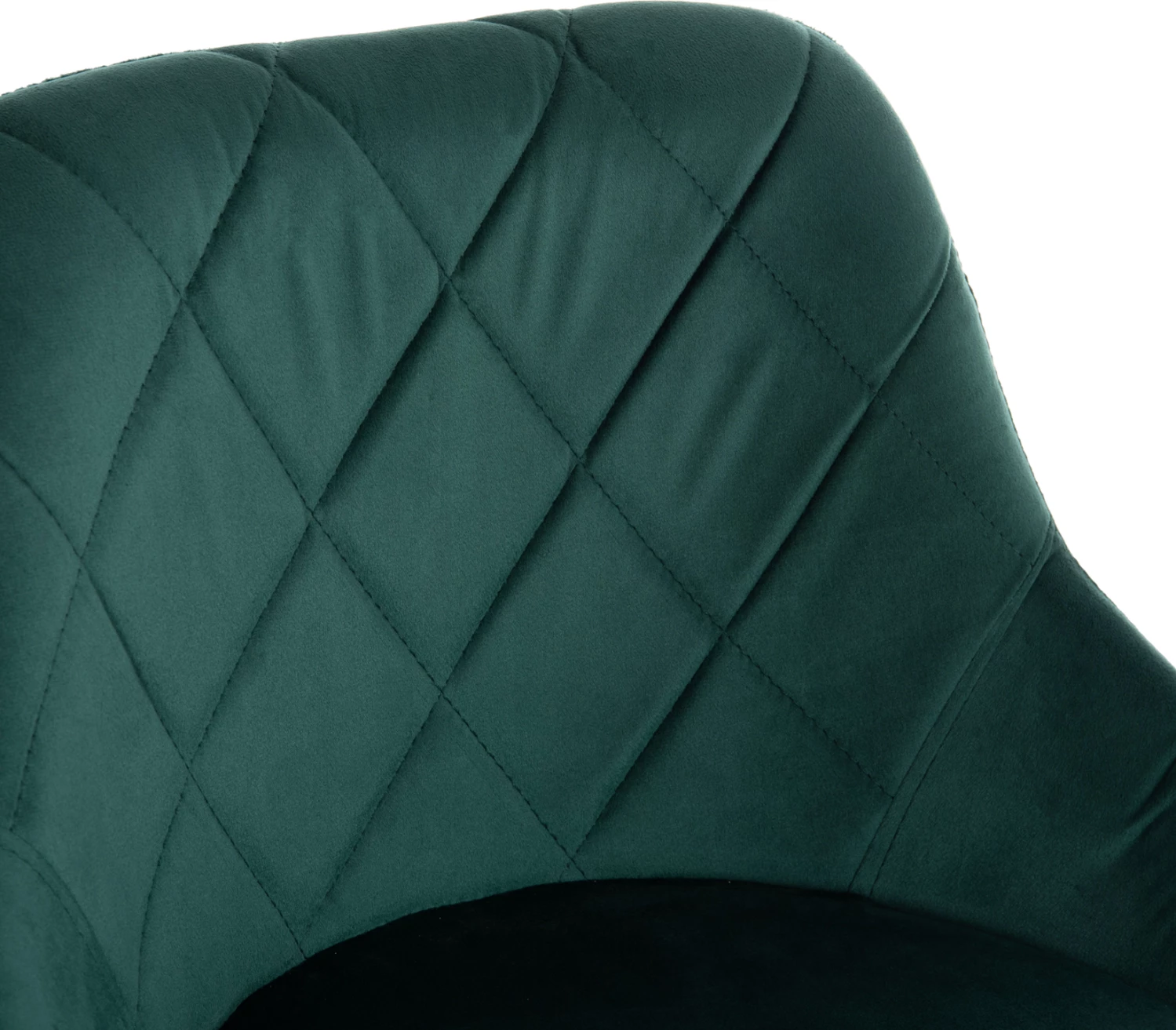 Karrige për bar ROSE, bazë dhe sustë kromi, kadife jeshile cypress, 48x45x105cm, set prej 2 copë