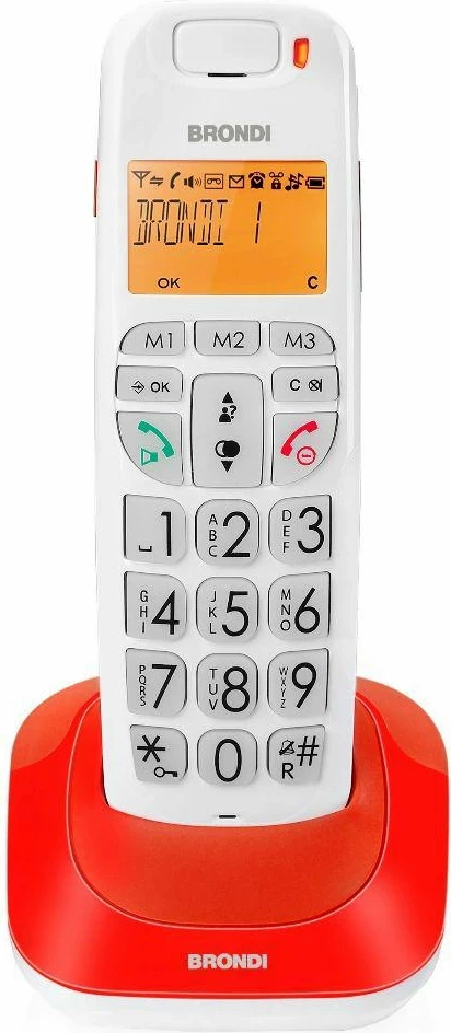 Telefon pa kabllo Brondi Bravo Bright, i kuq