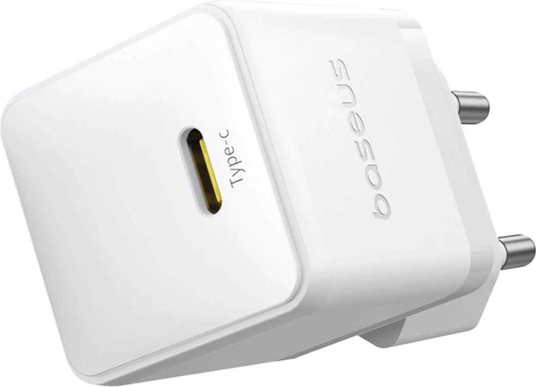 Karikues muri Baseus Palm 1C, 20W, me kabllo USB-C 1m, Bardhë
