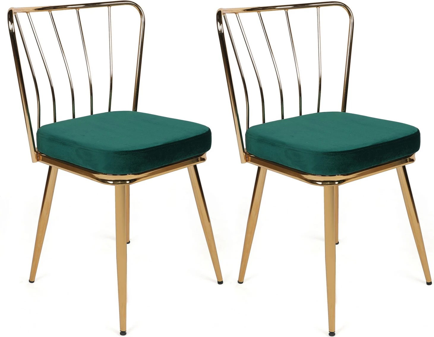 Set karrigesh (2 copë), Hanah Home, Yıldız-930 V2, jeshile dhe ari