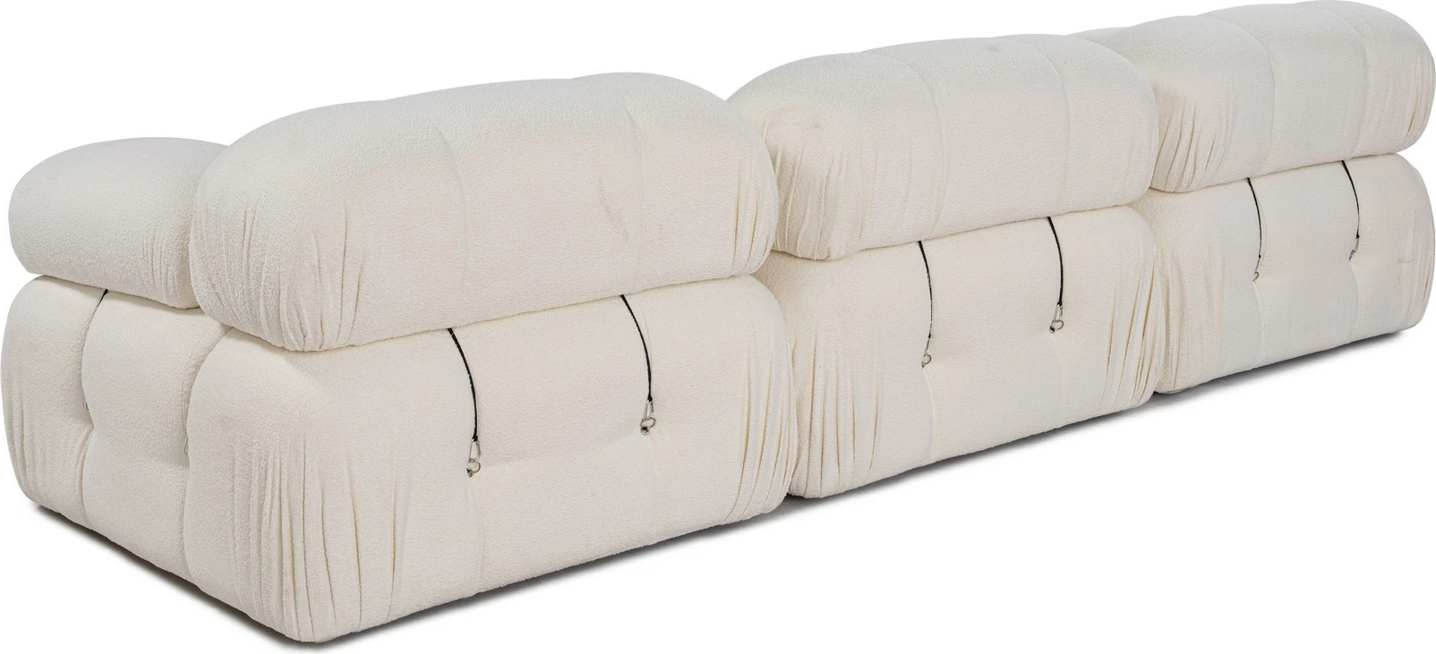 Divan treshe Atelier del Sofa, Bubble 3 vendësh, bouclette, i bardhë (3 pjesë)