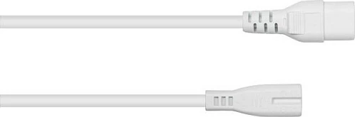 Kabllo zgjatës rryme Kabelmeister C8 (bushë) - C7/Euro, 20 cm, e bardhë