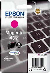 Kartrix boje Epson 407XL Magenta, për WorkForce Pro WF-4745DTWF, 38.1 ml