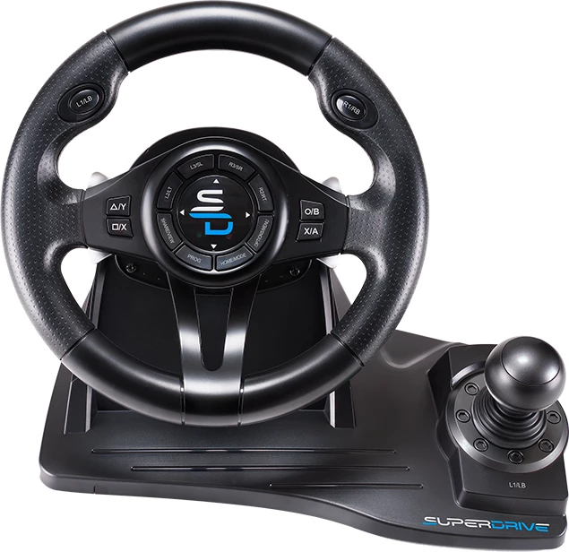 Volan gaming Subsonic Superdrive Multi GS 550 Next Gen, 270°, me pedale dhe shifter, wired, i zi