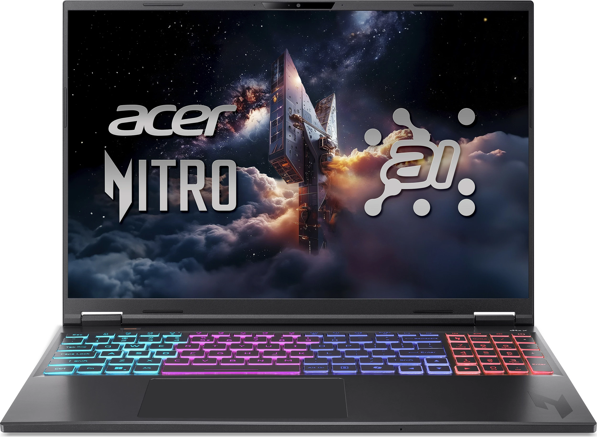 Laptop Acer Nitro 16S AI AN16S-61-R597, Ryzen AI 5 3.4GHz, 16", 16GB RAM, 1TB, RTX 5050 8GB, Obsidian Black