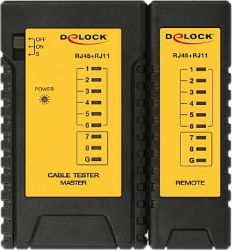 Set veglash rrjeti DeLOCK RJ45/RJ11 me tester kablli, diametër kablli deri 5.5 mm, multicolor