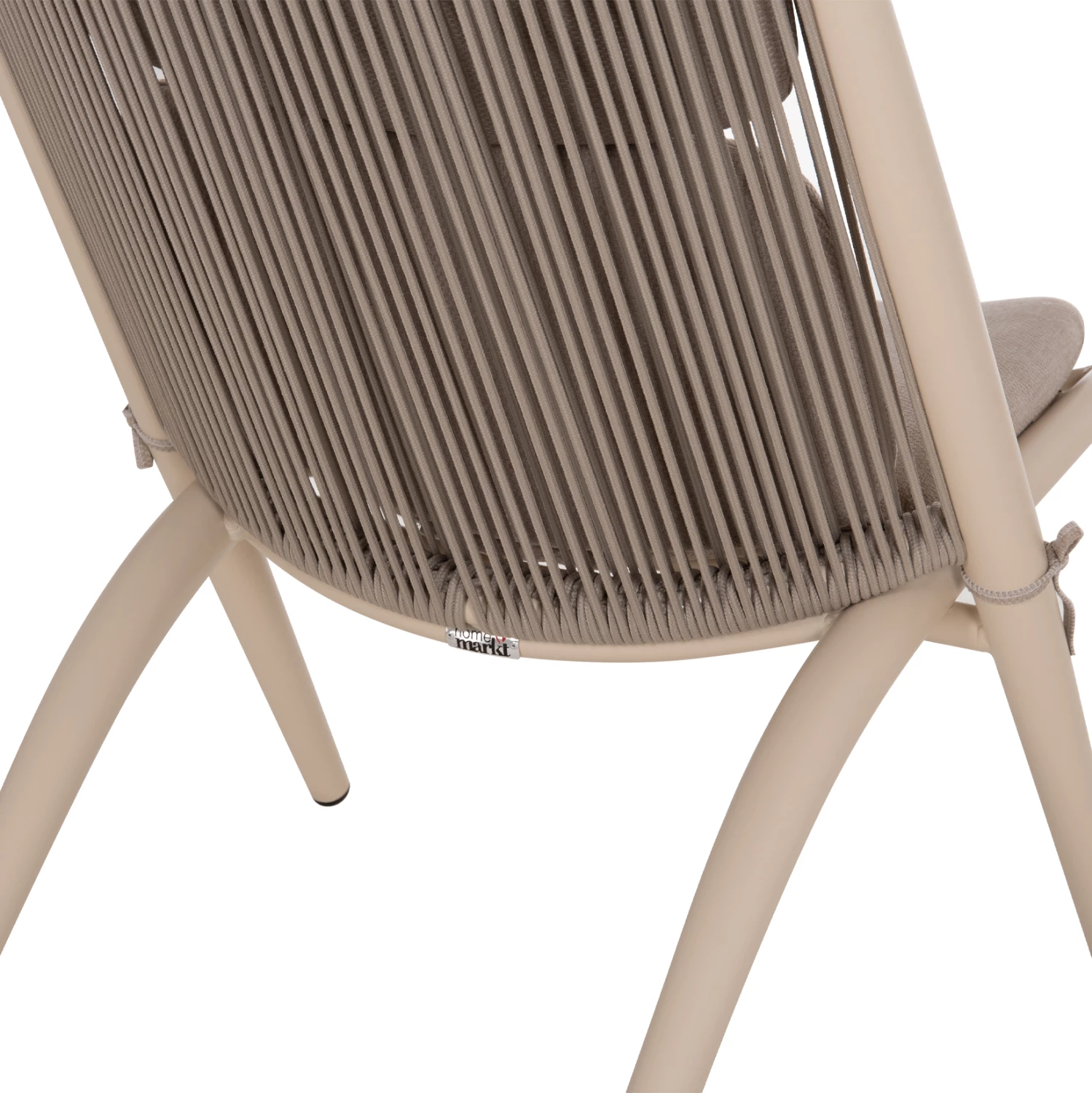 Fotel relaksi për terasë REMUS, FH6642.04, alumin ngjyrë shampanjë, litar olefin bezhë, 63x87x94 cm