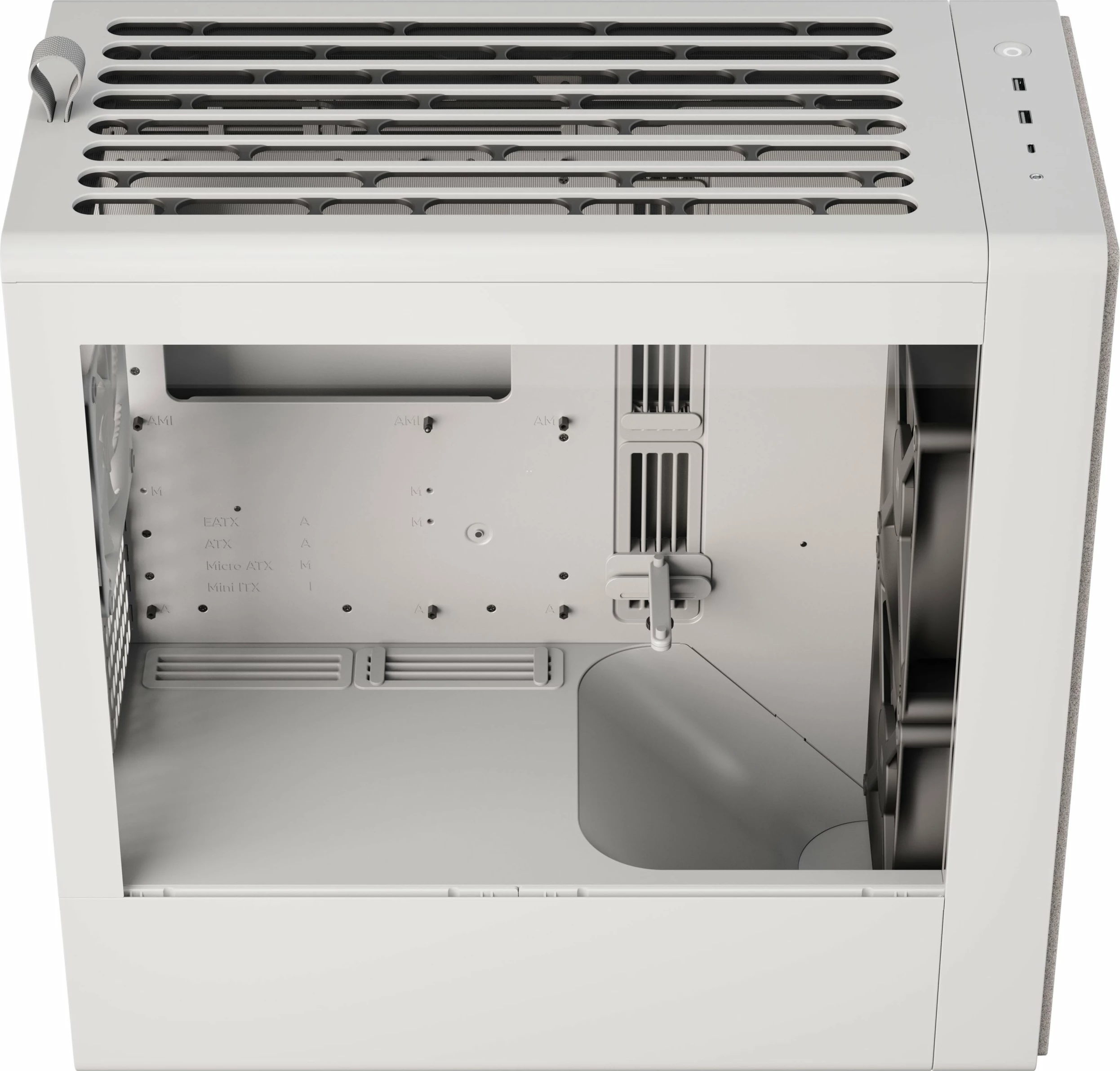 Kasë Havn BF 360 Flow Midi-Tower E-ATX me xham të temperuar, 3 ventilatorë, pa PSU, e bardhë