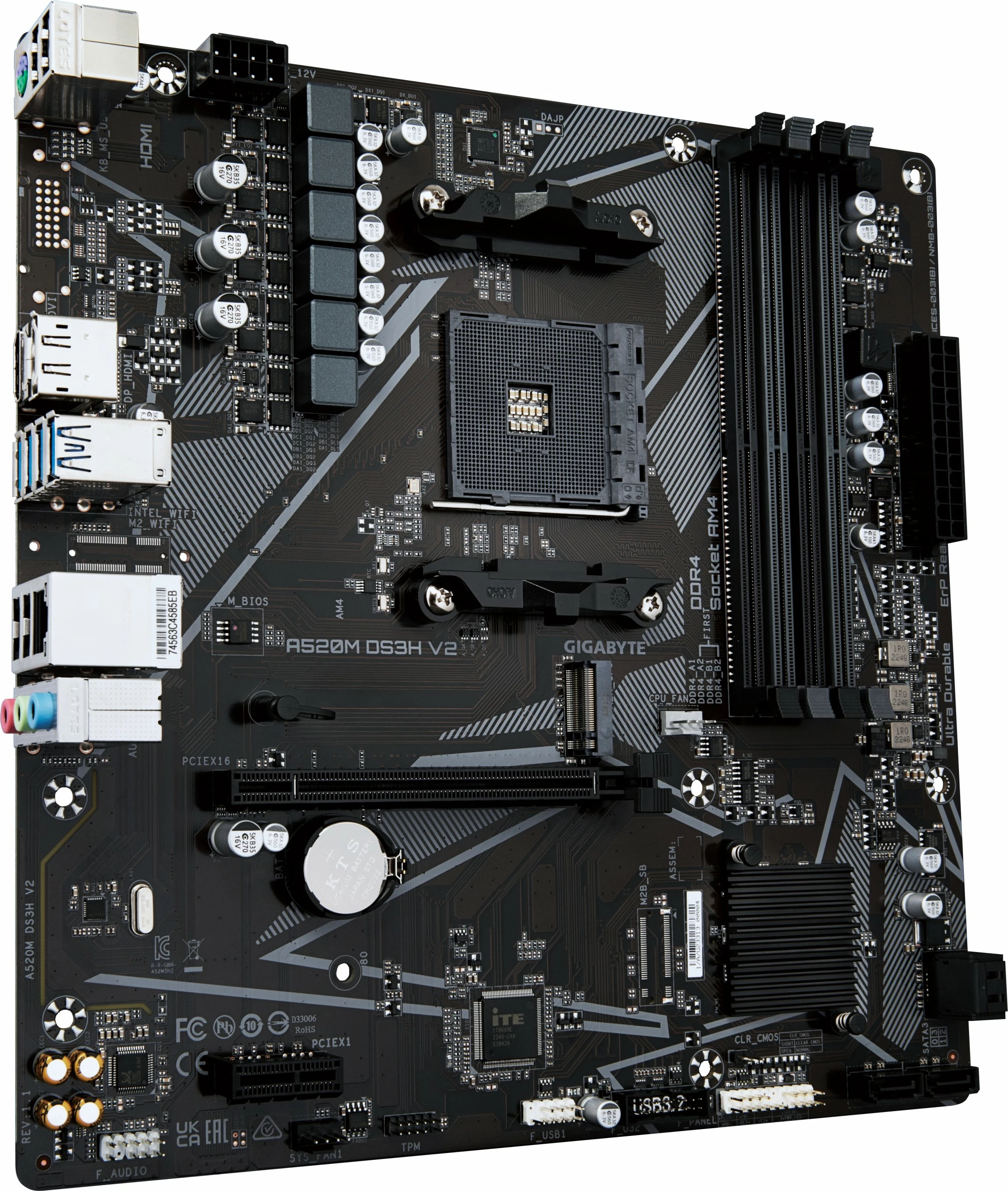 Pllakë amë Gigabyte A520M DS3H V2, Socket AM4, micro ATX