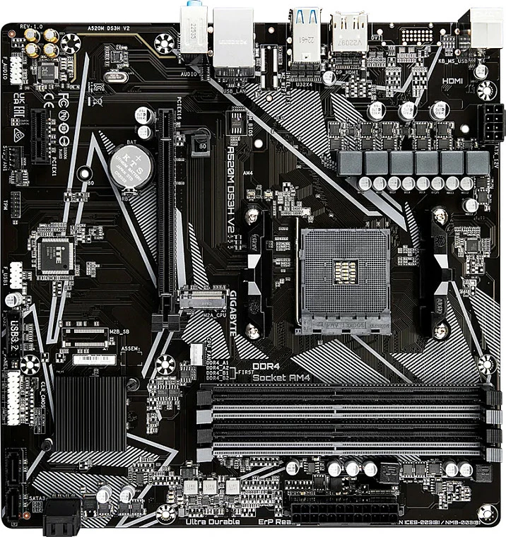 Pllakë amë Gigabyte A520M DS3H V2, Socket AM4, micro ATX