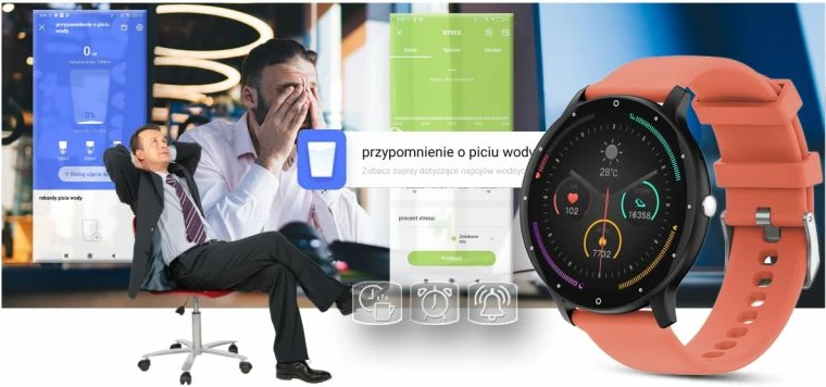 Smartwatch Gravity për meshkuj, e zezë