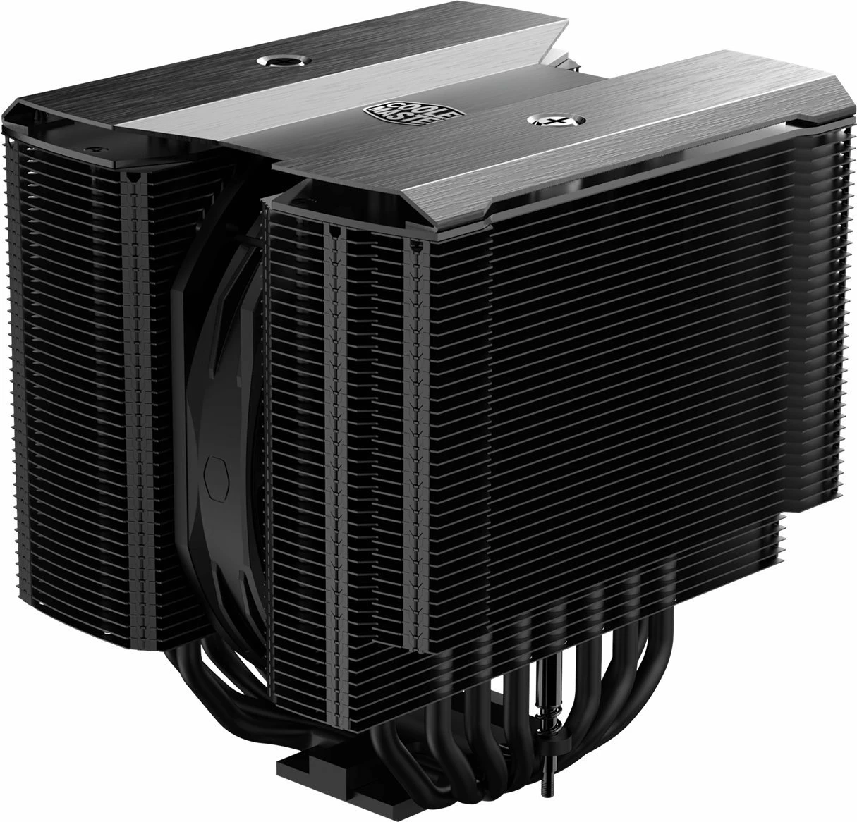 Ftohës procesori Cooler Master MasterAir MA824 Stealth (MAM-D8PN-318PK-R1) dual-tower, 2 ventilatorë 120/135 mm, TDP 280 W, Black