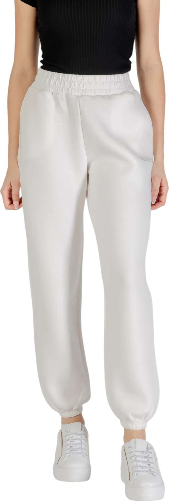 Pantallona sportive për femra Guess Active Cecilia Scuba Jogger V4BB13 K7UW2, krem e çelët