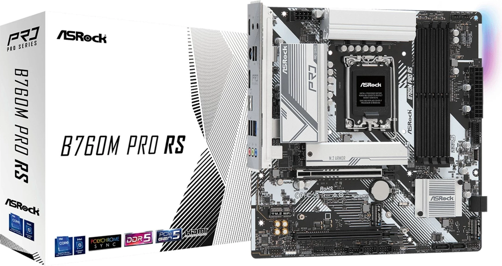 Pllakë amë Asrock B760M Pro RS, LGA 1700, micro ATX