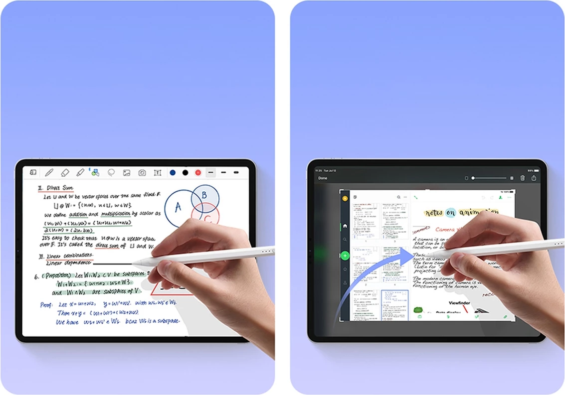Stylus aktiv për iPad, Baseus Smooth Writing 2, SXBC060402, mbështetje për pjerrësi, bateri 130mAh, USB-C, tregues LED, e bardhë