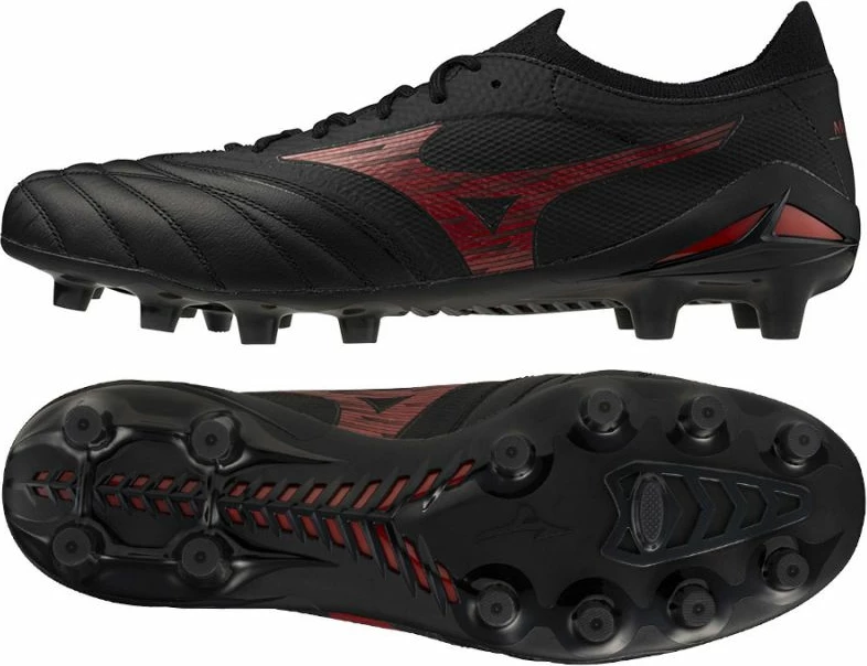 Atlete futbolli Mizuno për meshkuj/femra, të zeza/të kuqe [Madhësia: 40.5]