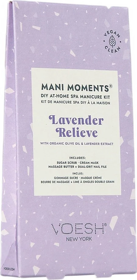 Set për manikyr për femra VOESH Mani Moments Lavender Relieve, 4 copë