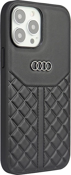 Mbështjellës Audi Genuine Leather për iPhone 13 Pro / 13, 6.1", i zi