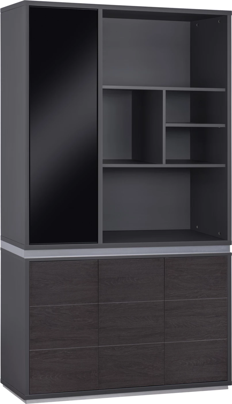 Bibliotekë profesionale për zyre, ngjyrë trëndafili, FH2091L, 120x40x200 cm