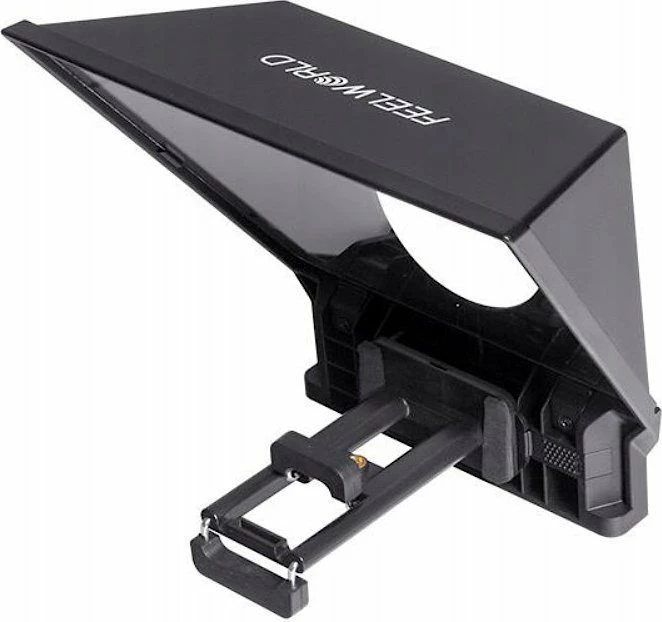 Teleprompter Feelworld TP2A 8\" me telekomandë Bluetooth, set adaptorë lente 8 copë, i zi