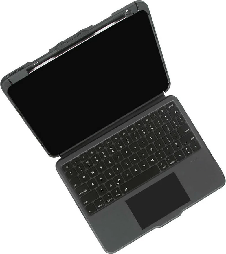Mbështjellës me tastierë Bluetooth Targus VersaVu, me trackpad, backlight, USB-C, për iPad, i zi