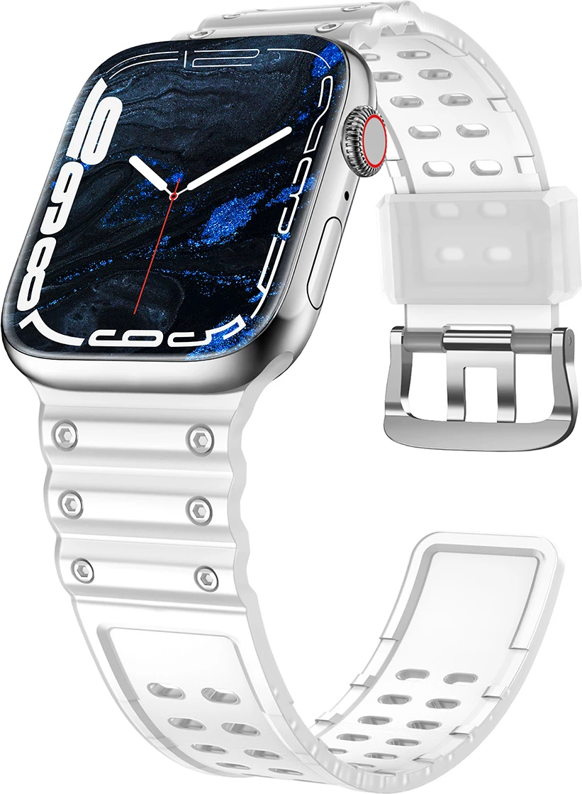 Rrip Apple Watch Hurtel Strap Triple Protection, për seri 1-9 & SE, 38/40/41mm, Transparent