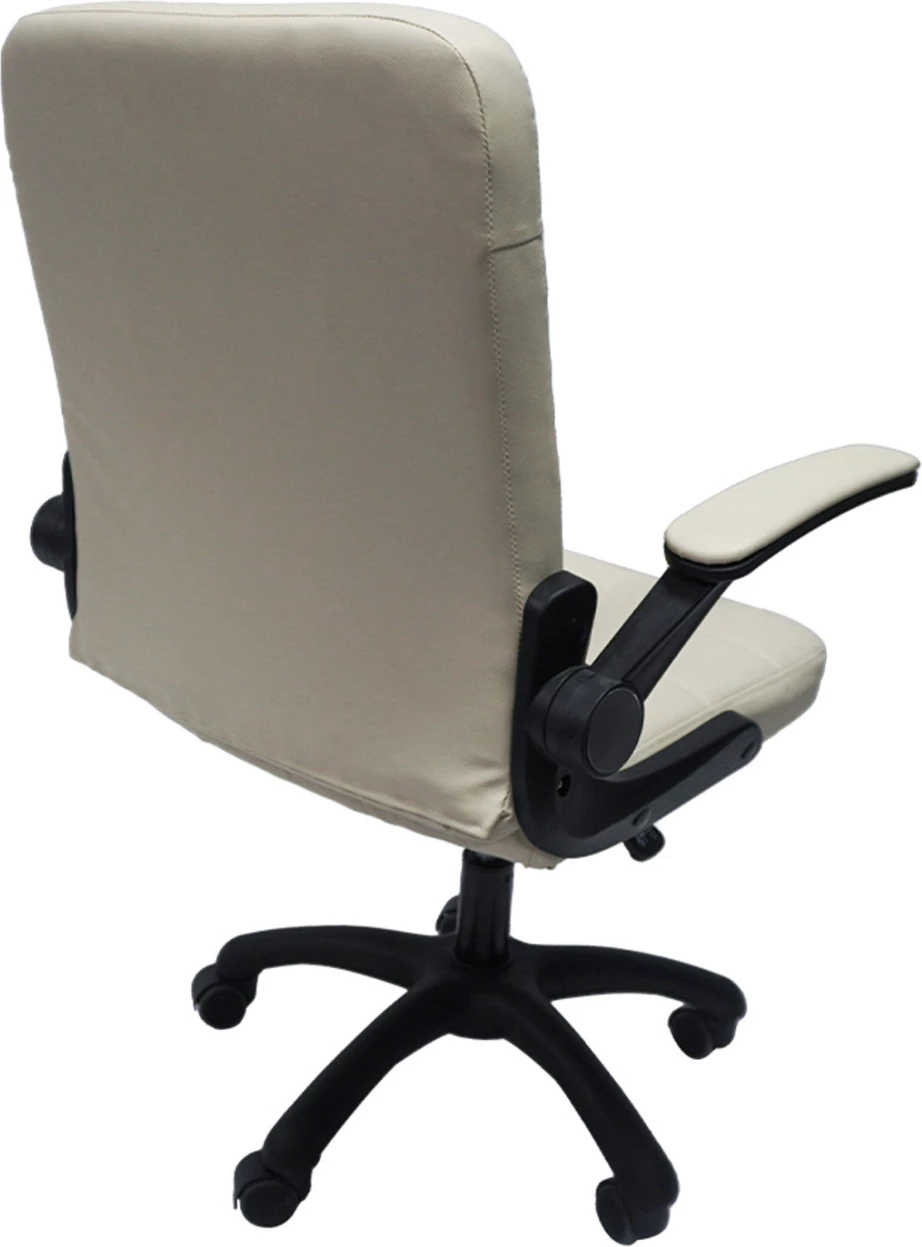 Karrige për zyre PORTIMA FH1197.04, PVC bezhë, kornizë dhe bazë najloni e zezë, 69x53x98H cm