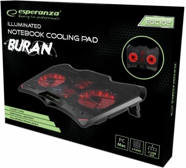 Stand ftohës gaming Esperanza BURAN EGC102, i zi