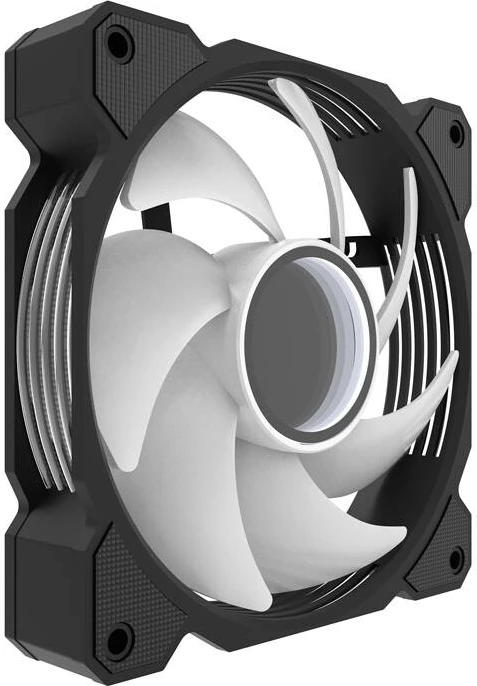 Ventilator ftohës PWM A-RGB, Darkflash DR08, 120 mm, 800–1600 RPM, 59.1 CFM, 30 dBA, i zi, set 3x
