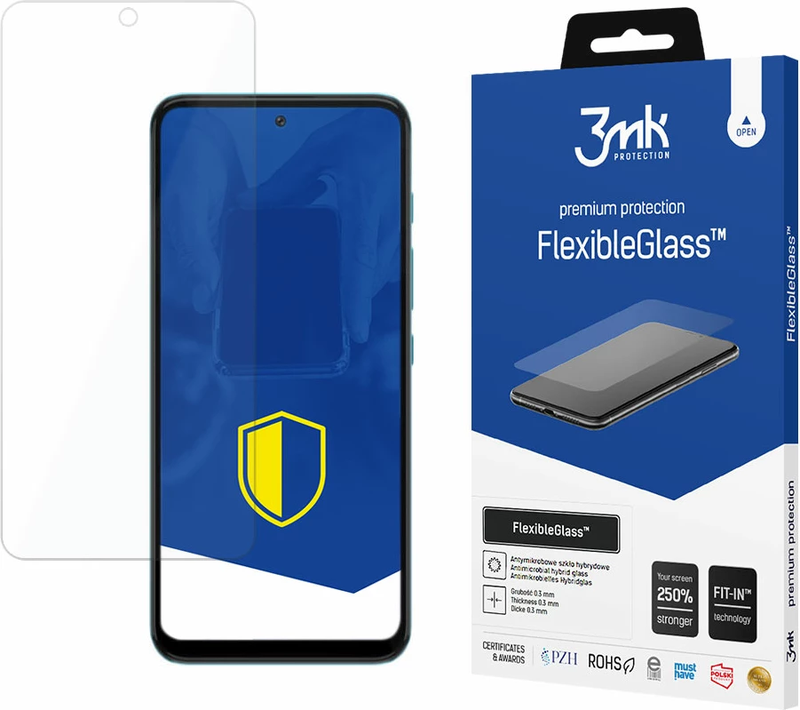 Mbrojtëse ekrani hibride FlexibleGlass, 3mk Protection, për Motorola Moto G71 5G, 0.2 mm, fortësi 7H, Fit-In