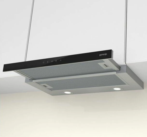 Aspirator kuzhine teleskopik Gorenje TH64E3SGB 60 cm 350 m³/h, argjendtë