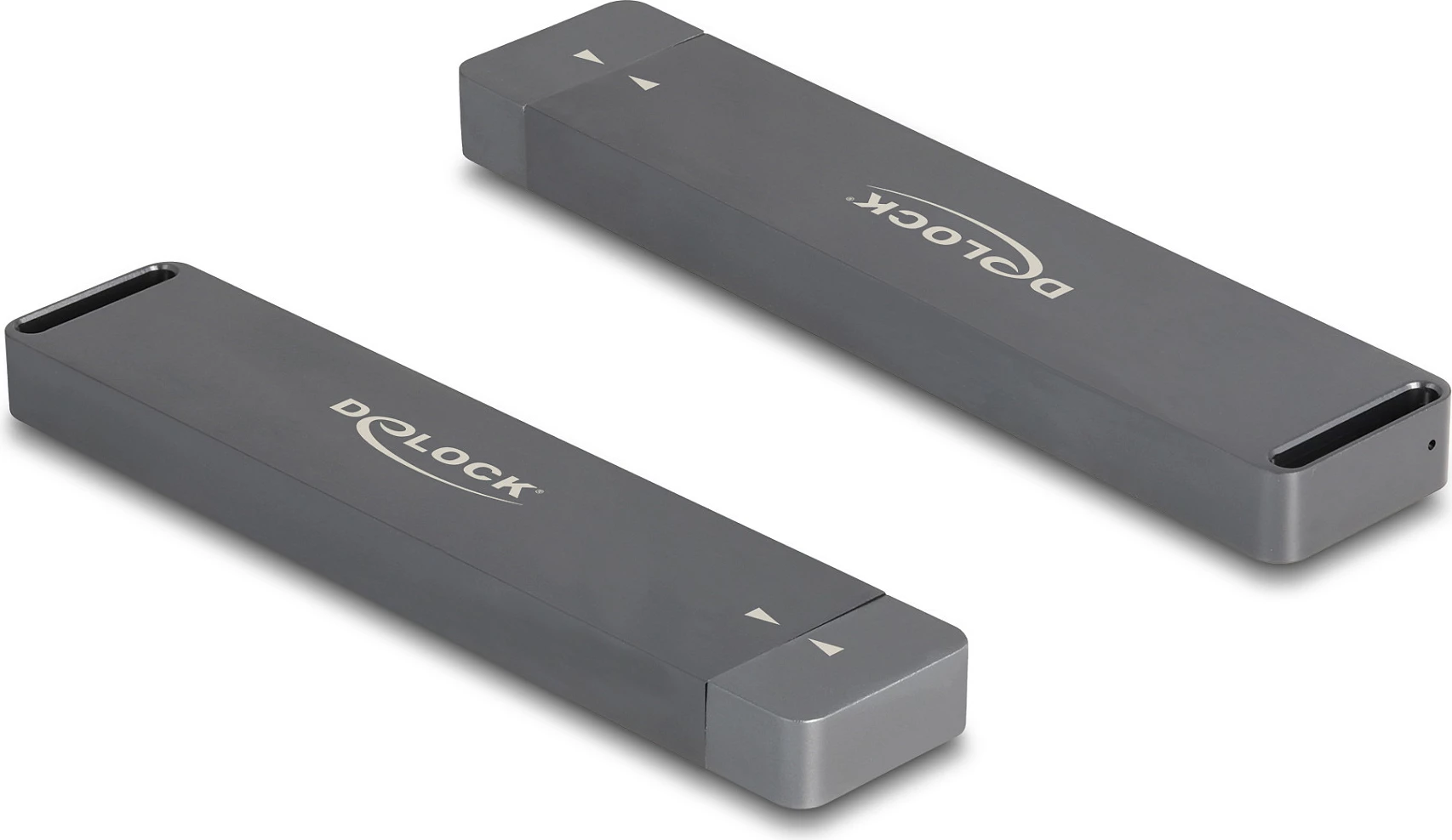 Kasë eksternale DeLOCK për SSD M.2 NVMe/SATA, USB-A 10Gbps, gri