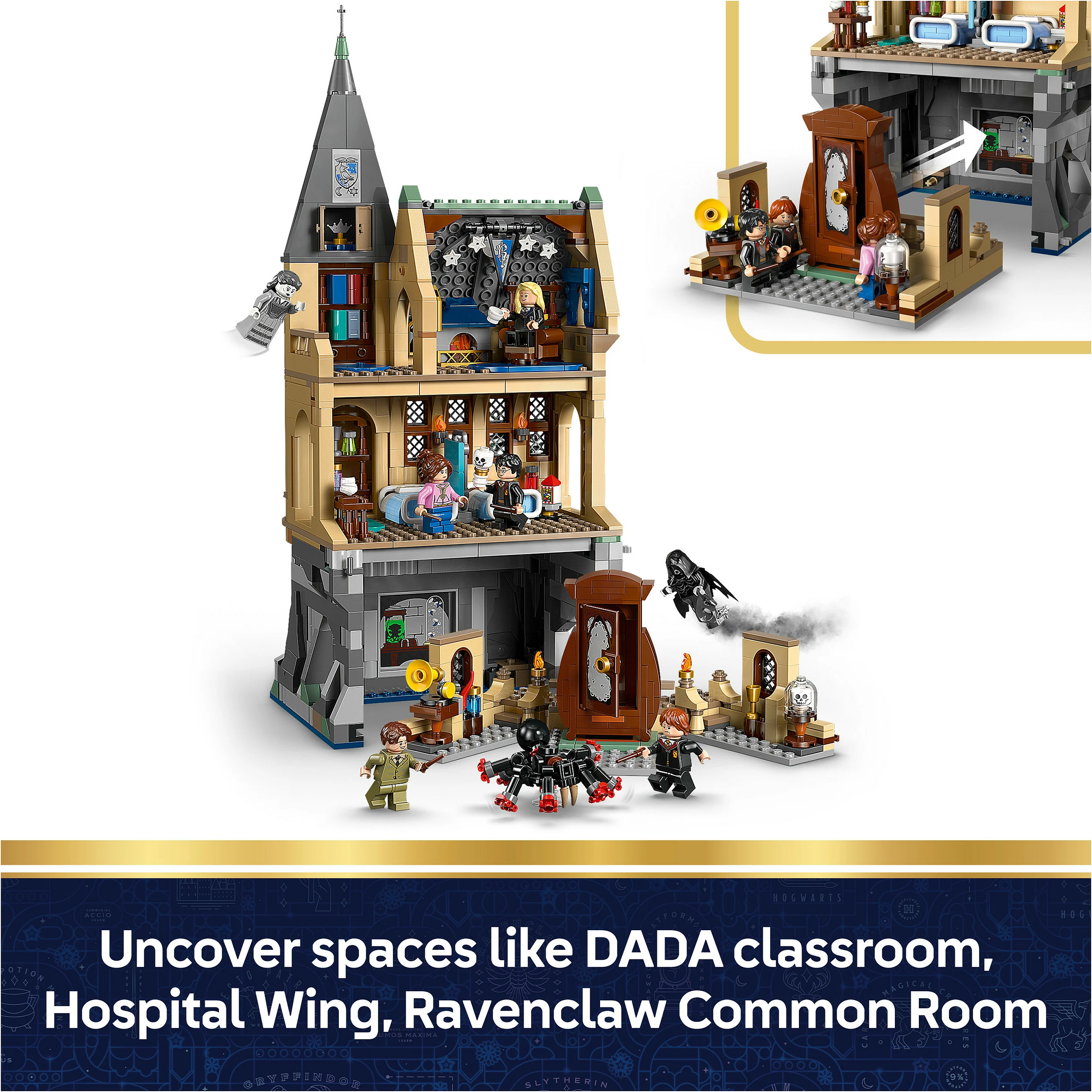 Set ndërtimi LEGO Harry Potter Hogwarts Castle 76463, 907 copë, 7 minifigura, shumëngjyrësh