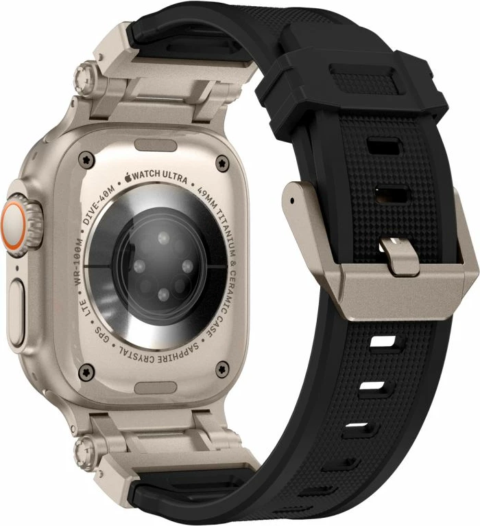 Rrip për Apple Watch Tech-Protect Delta Pro, TPU, 42/44/45/49 mm, Zi-Titanium
