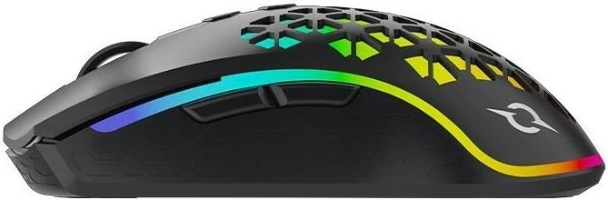 Maus ergonomik Aqirys Polaris, RGB, Dual Mode, i zi