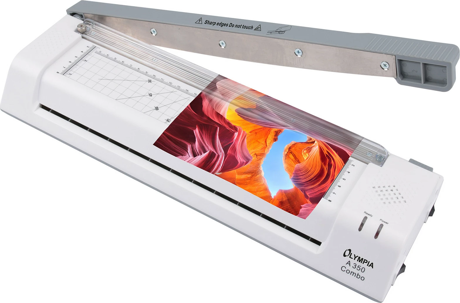 Laminator Olympia A 350 Combo, A3, hot/ftohtë, me prerëse levë, i bardhë