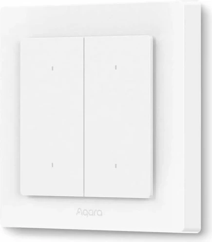 Ndërprerës i mençur i dritës Aqara Light Switch H2 WS-K08D, 4 butona, 2 kanale, Matter/Thread + Zigbee, i bardhë