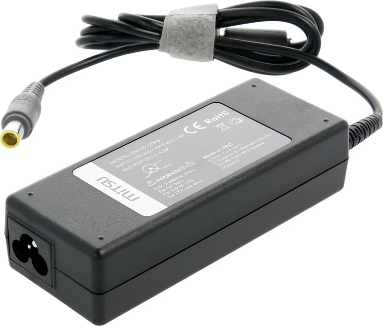 Adapter rryme për laptop Mitsu ZM/LEN2045 Lenovo 90W 20V 4.5A 7.7x5.5mm, i zi, set me kabllo