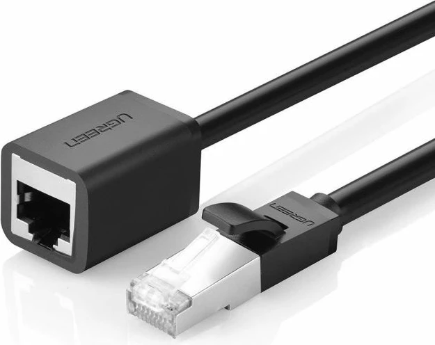 Kabllo zgjatuese Ethernet UGREEN 11281, Cat 6, RJ45, UTP, 2 m, e zezë, 1 copë (polybag)