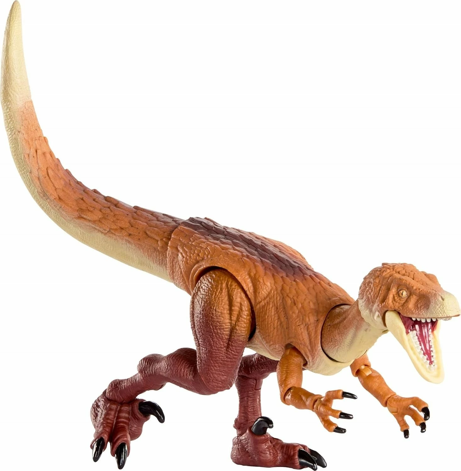 Figurë dinozauri koleksionuese Mattel Jurassic World Hammond Collection Ornitholestes JKM91 23 cm, me putra të ndërrueshme, kafe